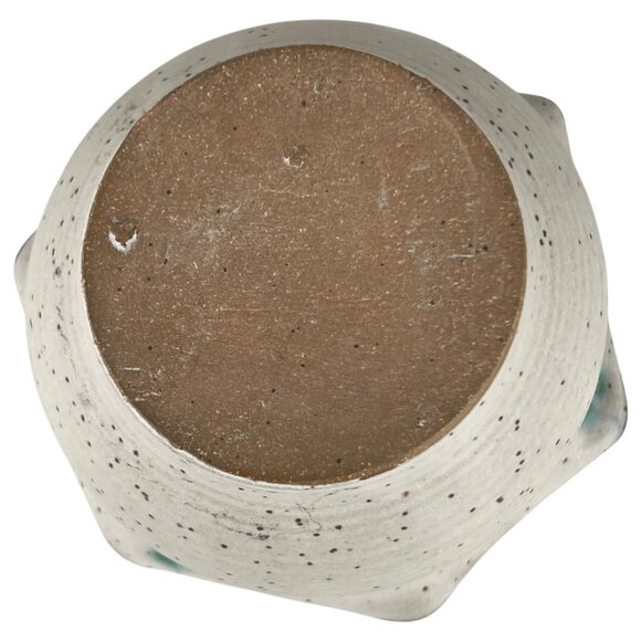 Handmade Studio Art Pottery Apple Baker Bowl Grape Motif & Speckled Glaze - Picture 7 of 7